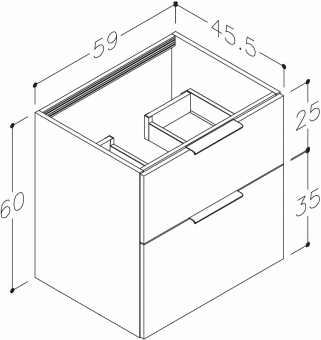 Apatinė spintelė Big 60cm, rudas ąžuolas 